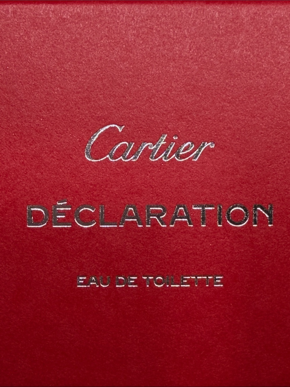 Cartier Declaration Empty Fragance Box